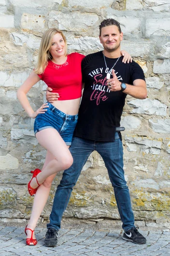 Tobias und Susanne Kirsch aus Neumarkt in Tanzpose